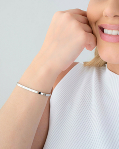 Bracelete Liso Flat Prateado - comprar online