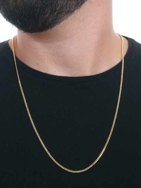 Colar Masculino Elo Grumet Dourado