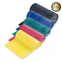 Kit 5 Faixas Elásticas Tipo Thera Band Fisioterapia 1,5 mt - Cheers Fitness