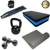 Kit Aeróbico Caneleira 3 Kg + Step + Halter 3kg + Tapete em EVA 1,80mt + KettlebelL emb. 4 KG