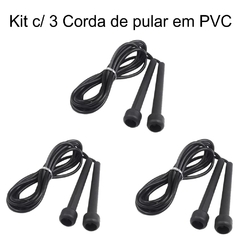 Kit C/ 3 Corda De Pular Pvc Cros fit Exercicio Ajustável Siicone
