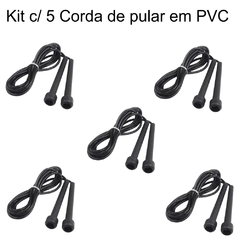 Kit C/ 5 Corda De Pular Pvc Cros fit Exercicio Ajustável Siicone