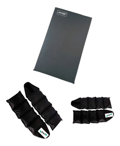 Kit Caneleira Peso 3 E 4kg - Par + Colchonete + Halter 3 Kg