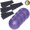 Kit 4 Overball 25cm + 4 Faixais Elástica P/ Fortalecimento