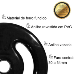 Kit 28 Kg Anilha Emborrachada Para Kit Body Pump na internet
