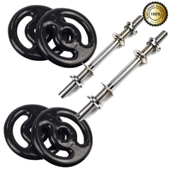 Kit Par De Halter 40cm C/ 20kg Anilhas Para Musculação - comprar online