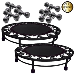 Kit 2 trampolim + 3 pares de pesinho de 2 e 3kg