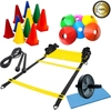 Kit Agilidade C/ Escada De Agilidade+cones+pratos+corda+roda