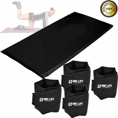 Kit Caneleira Peso 3 E 4kg - Par + Colchonete + Halter 3 Kg
