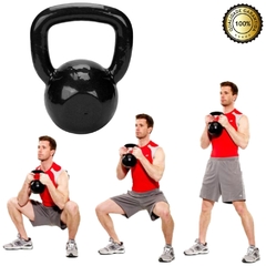 Kettlebell Peso Emborrachado 4kg - Treinamento Funcional - Cheers Fitness