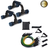 Kit Treinamento Funcional Ab Rolo Roda c/kit elástico 5 vias