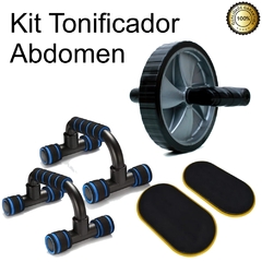 Roda Abdominal C/ Apoio Fixo Flexão Circuito E Disco deslize