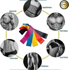 Kit 5 Mini Fitas Para Treino Academia Tonificador Pernas - comprar online