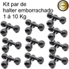 Par halter rosca emborrachado e 1 a 10kg Peso em casa