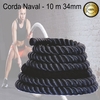 Kit Corda Naval 10 Mt + Kettlebell Emborrachado Treinamento