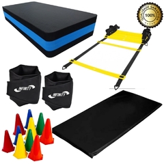 Kit Aeróbico Caneleira 2 Kg + Step + Colchonete + Kit cone + Escada - comprar online
