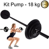 Kit Body Pump - Barra + 18 Kg De Anilhas Emborrachadas