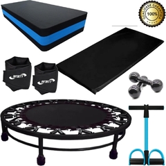 Kit Mini Jump+colchonete+halter2kg+Extensor+Step+Caneleira4k