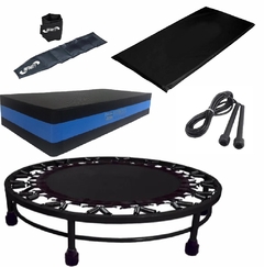 20 Kit Aeróbico Mini Jump+colchonete +Corda + Caneleira+Step