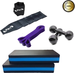 Kit 2 step Em Eva + Caneleira 4 Kg + Halter 6 Kg + Band - comprar online