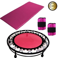 Kit Aeróbico Rosa - Jump + Colchonete + Caneleira 5 Kg - comprar online