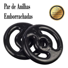 Par Anilha Emborrachada 4 Kg Vazada P/ Musculação E Academia