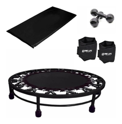 Kit Aeróbico Mini Jump+colchonete+caneleira 2 Kg+halter 4kg
