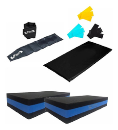 Kit Colchonete+ Caneleira 5 Kg +2 Steps + Kit Faixa + Brinde - Cheers Fitness