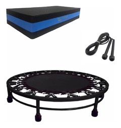 Cama Elástica Mini Jump C/ Aro De Reforço + Corda + Step