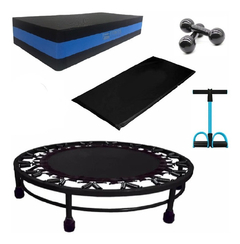 Kit Aeróbico Mini Jump+colchonete + Peso1kg + Extensor+ Step - comprar online