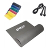 10 Kits Funcional Em Casa C/ Tapete+corda+kit 5 Intensidade Opções:Preto