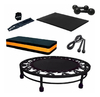 Kit Mini Jump+colchonete + Corda + Caneleira + Step+ Halter