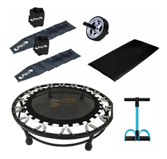 Kit Aeróbico Mini Jump+colchonete+extensor+caneleira 2 E 3kg
