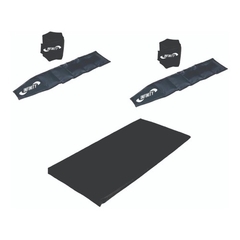 Kit Colchonete + Tornozeleira Caneleira 4 Kg +caneleira 2 Kg Opções:Preto