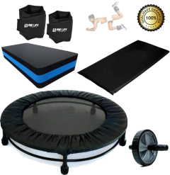 Kit Aeróbico Mini Jump+colchonete+roda+caneleira+step+capa - comprar online