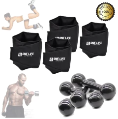 Kit Peso P Perna Par 3kg + 5 Kg E Par De Halter De 3 E 5 Kg