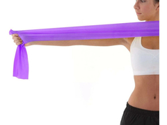 Kit Faixa Elástica Com 5 Intensidades Tipo Thera Band 1,50mt - Cheers Fitness