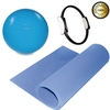 Kit Yoga Pilates Anel Tapete E Bola Suíça Cor:Preto - comprar online