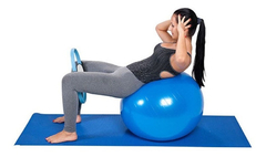 Kit Yoga Pilates Funcional Anel Tapete E Bola Suíça Cor:Preto na internet