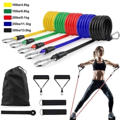 Kit Tubing 11 Itens Extensor + Kit 4 Faixas Mini-band Loop - comprar online