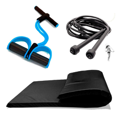 EXTENSOR COM APOIO DE PÉ + COLCHONETE DE ESPUMA + CORDA 1.6 AJUSTAVEL