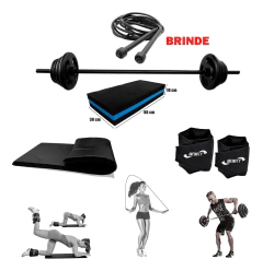 Kit Completo Body Pump C/barra E 10kg + Colchonete + Corda + Step + Caneleira 3 Kg - comprar online