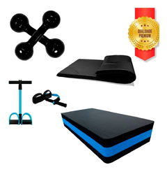 Colchonete + Step Eva + Extensor + Par De Halter 4kg