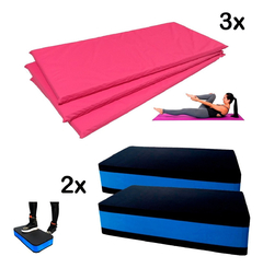 Colchonete Espuma Fitness Academia 3und + 2 Step 60x30x10