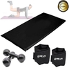 Kit Aeróbico Em Casa Caneleira 5 Kg + Colchonete + Halter 1 Kg