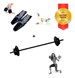 Kit Body Pump 20kg De Anilha Emborrachada + Caneleira 3kg - comprar online