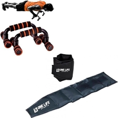 Kit Caneleira/tornozeleira 2kg - 3kg - Par + Barra De Flexão
