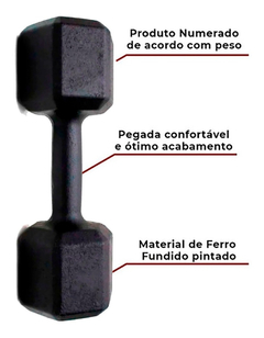 Halter Sextavado Pintado Par 1 A 5kg Preto Conjunto Premium + Suporte