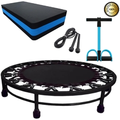 Kit Ginástica Jump + Step em EVA+ corda + extensor c/ apoio + apoio borboleta - Cheers Fitness