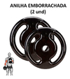 Anilha Emborrachada 03kg Par Infinity Musculação Academia